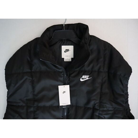Nike FB7679-010 Women’s Sz L Black Sportswear Puffer Therma-FIT Loose Vest - Picture 5 of 10